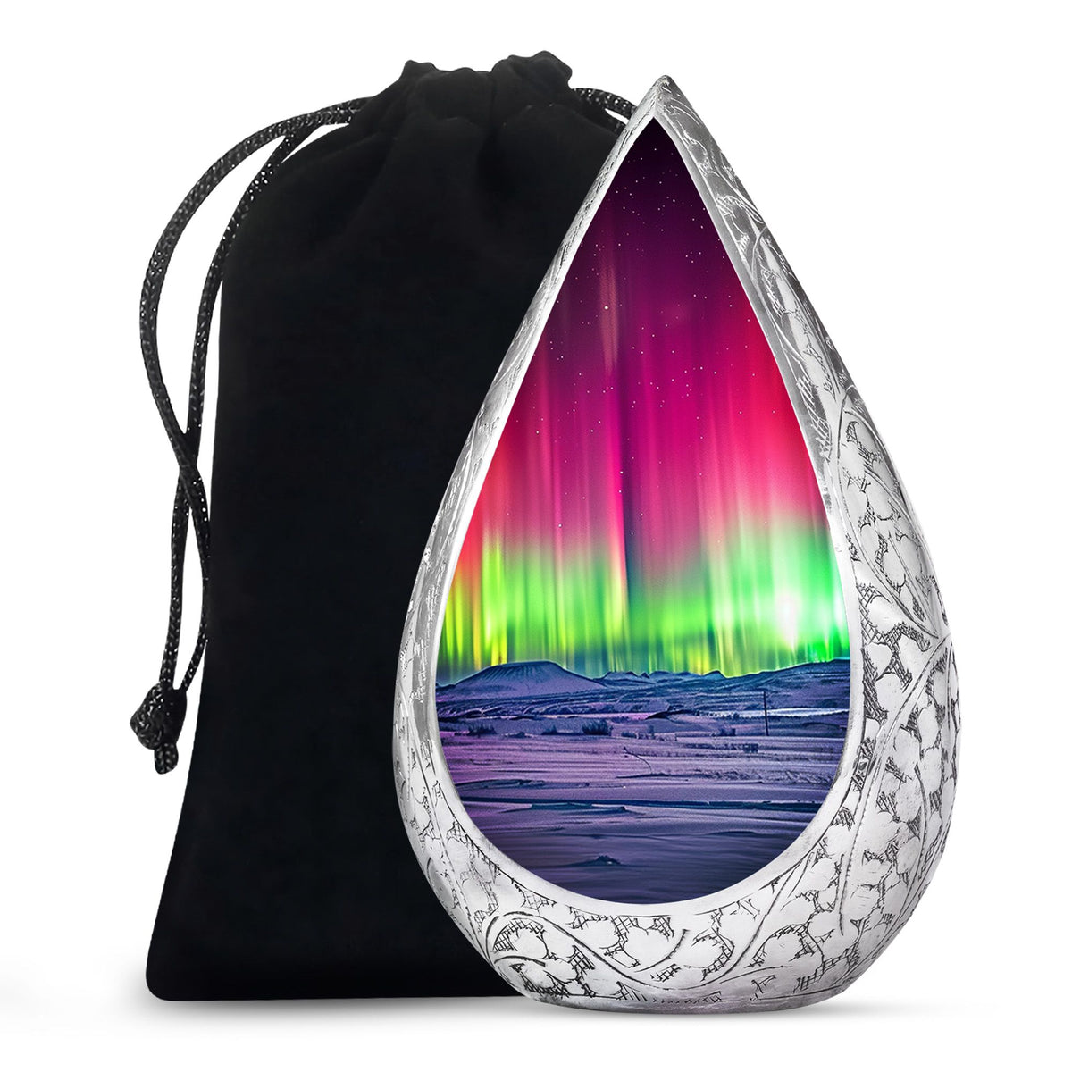 Mystic Northern Lights Urn For Ashes - Aurora Borealis Spiritual Urn