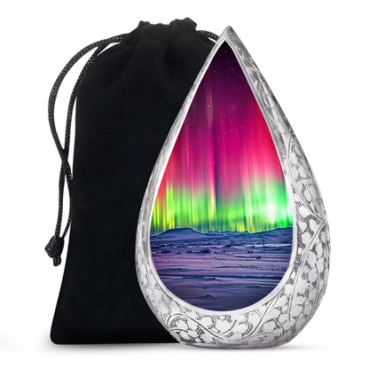 Mystic Northern Lights Urn For Ashes - Aurora Borealis Spiritual Urn