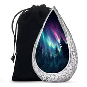 Aurora Borealis Memorial Urn For Ashes - Forest Sky Funeral Urn For Loved Ones