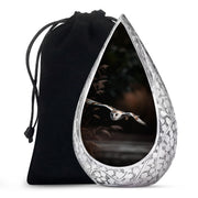 Flying Barn Owl Cremation Urn - Elegant Funeral Urn For Human Ashes