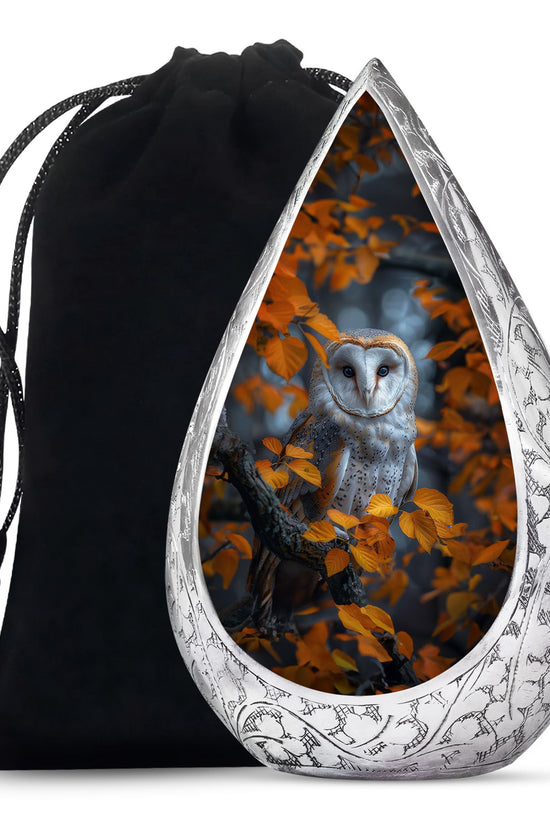 Autumn Owl Cremation Urn - Elegant Funeral Urn For Human Ashes