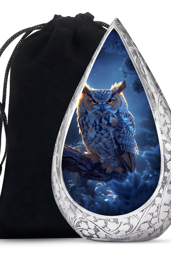 Owl Theme Cremation Urn – Luxury Memorial Urn For Burial