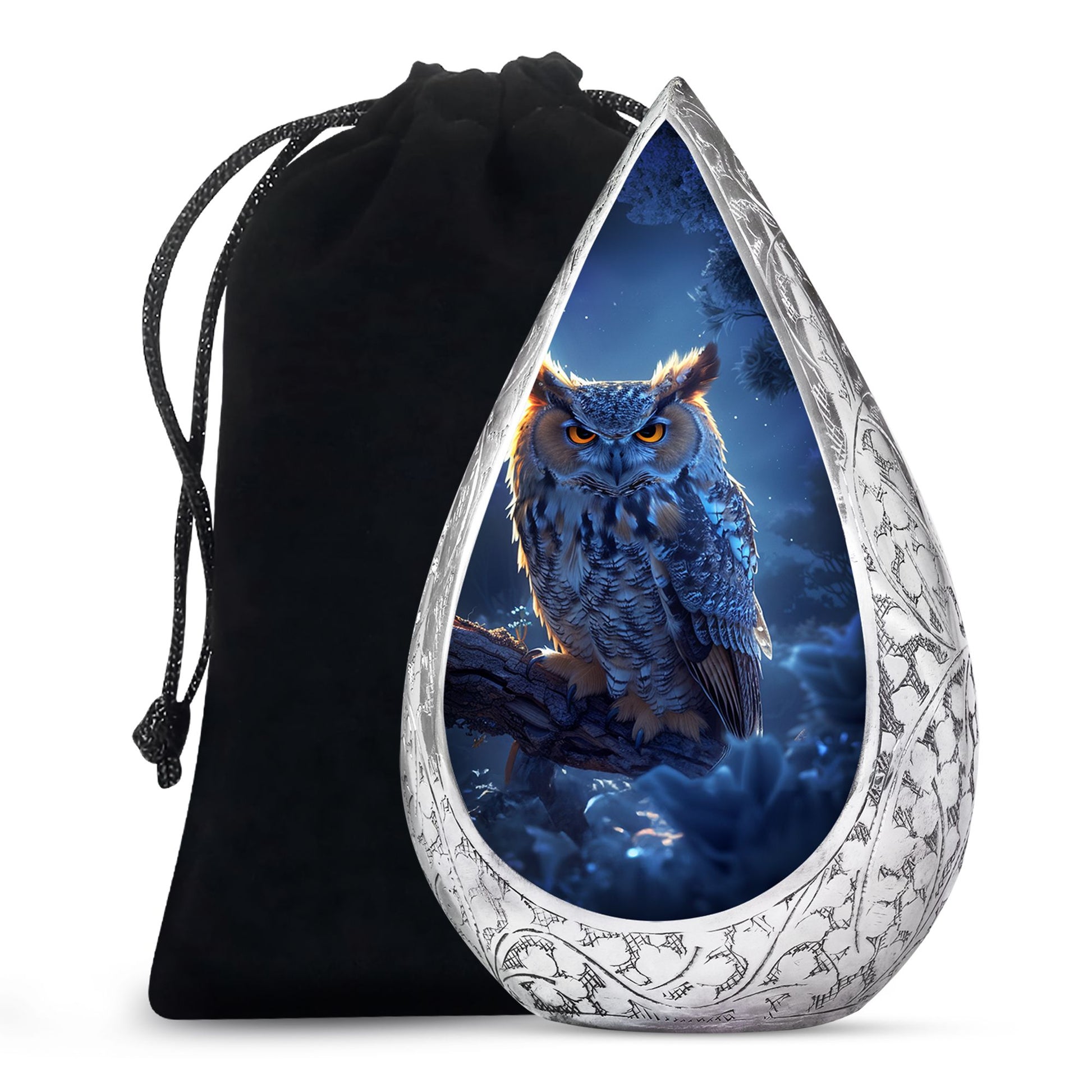 Owl Theme Cremation Urn – Luxury Memorial Urn For Burial
