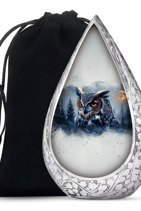 Peaceful Owl Cremation Urn - Memorial Urn For Men & Women