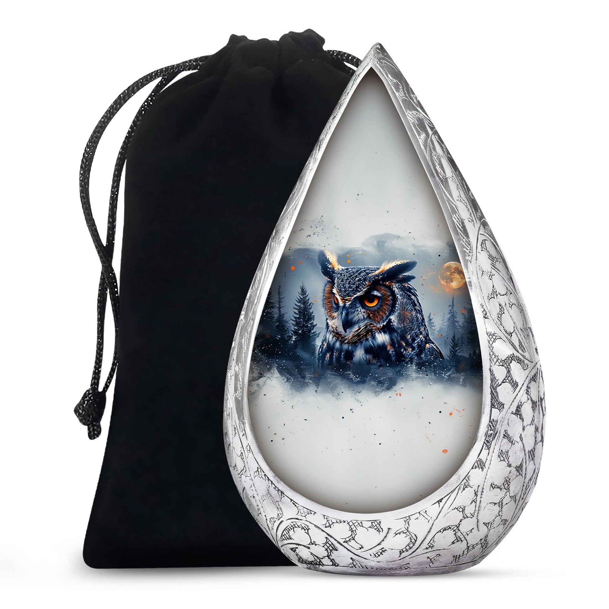 Peaceful Owl Cremation Urn - Memorial Urn For Men & Women