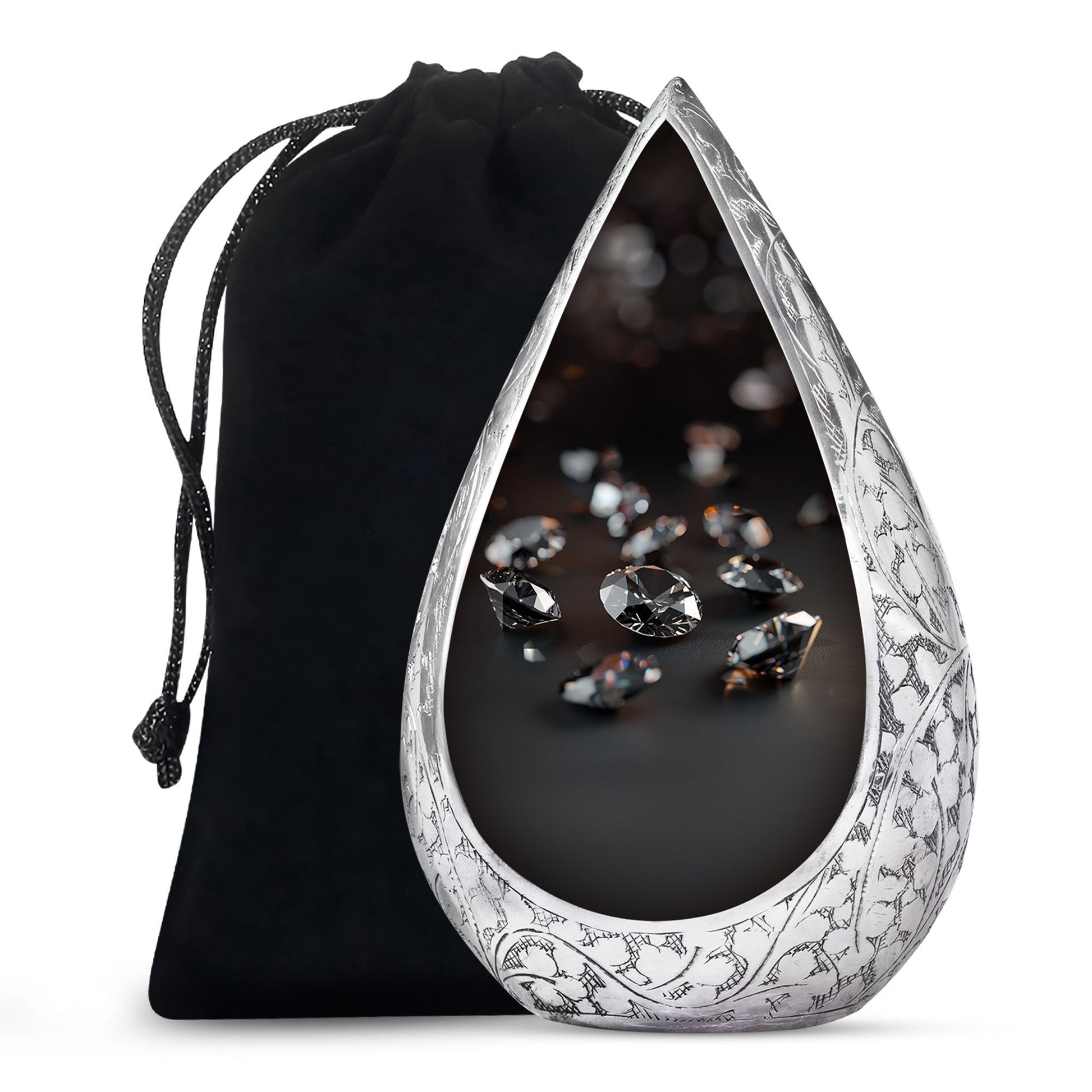 Diamond Cremation Urn - Memorial Urn For Loved Ones