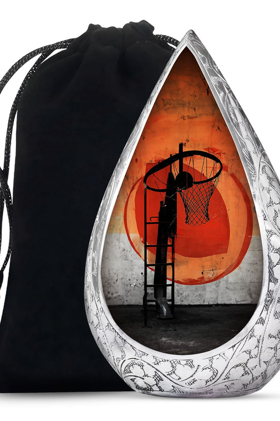 Sports Theme Cremation Urn - Basketball Funeral Urn For Adult Ashes
