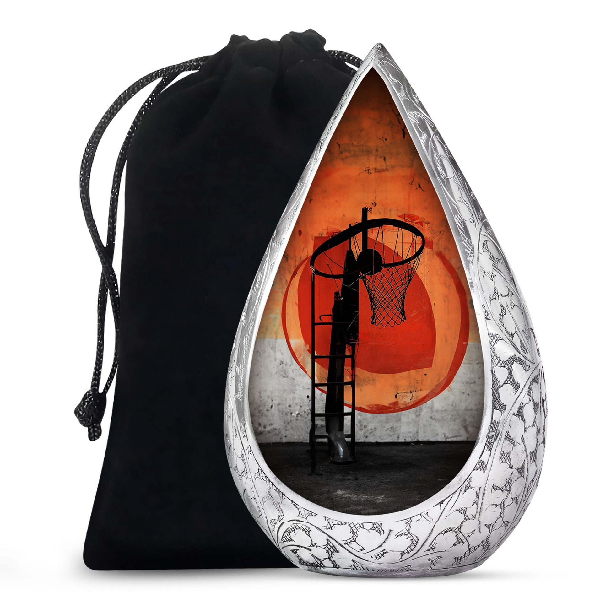 Sports Theme Cremation Urn - Basketball Funeral Urn For Adult Ashes