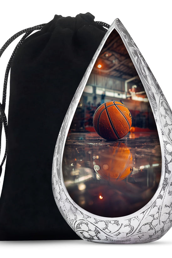 Basketball Court Ashes Urn - Modern Funeral Urn For Human Ashes