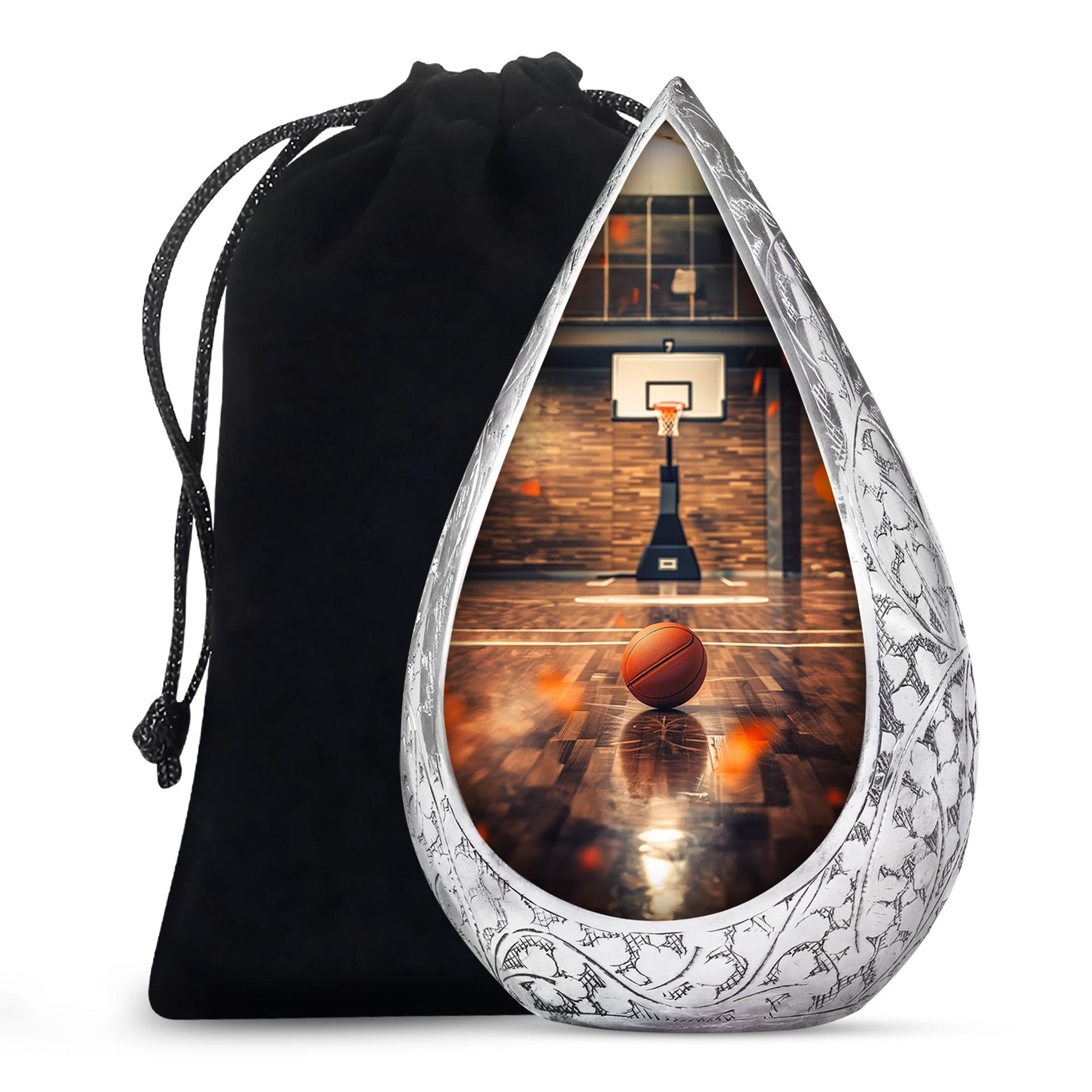 Basketball Court Cremation Urn - Decorative Funeral Urn For Loved Ones