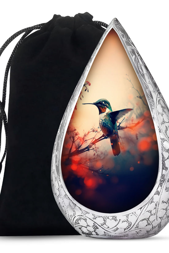 Artistic Hummingbird Memorial Urn - Beautiful Funeral Urn For Male & Female