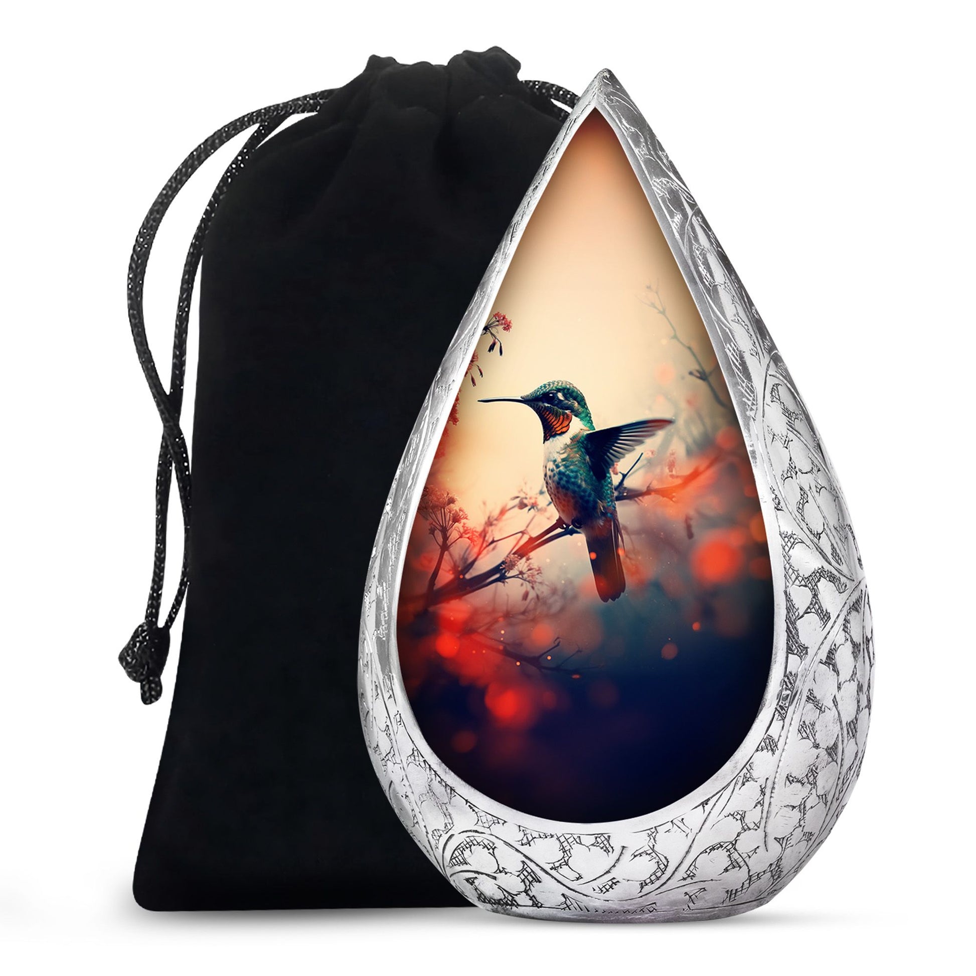 Artistic Hummingbird Memorial Urn - Beautiful Funeral Urn For Male & Female