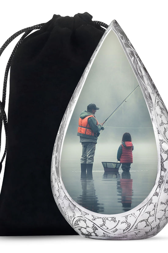 Fishing Theme Memorial Urn - Cremation Urn For Male & Female