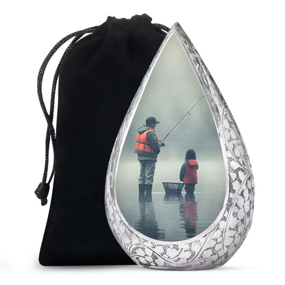 Fishing Theme Memorial Urn - Cremation Urn For Male & Female
