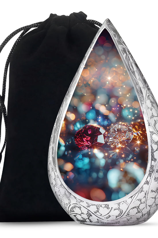 Diamond Funeral Urn – Decorative Cremation Urn for Loved Ones