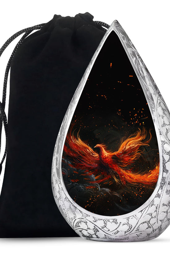 Fire Bird Cremation Urn - Decorative Funeral Urn For Burial