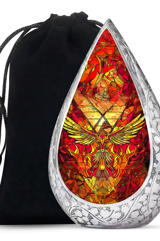 Colorful Phoenix Funeral Urn - Artistic Cremation Urn For Adult Ashes