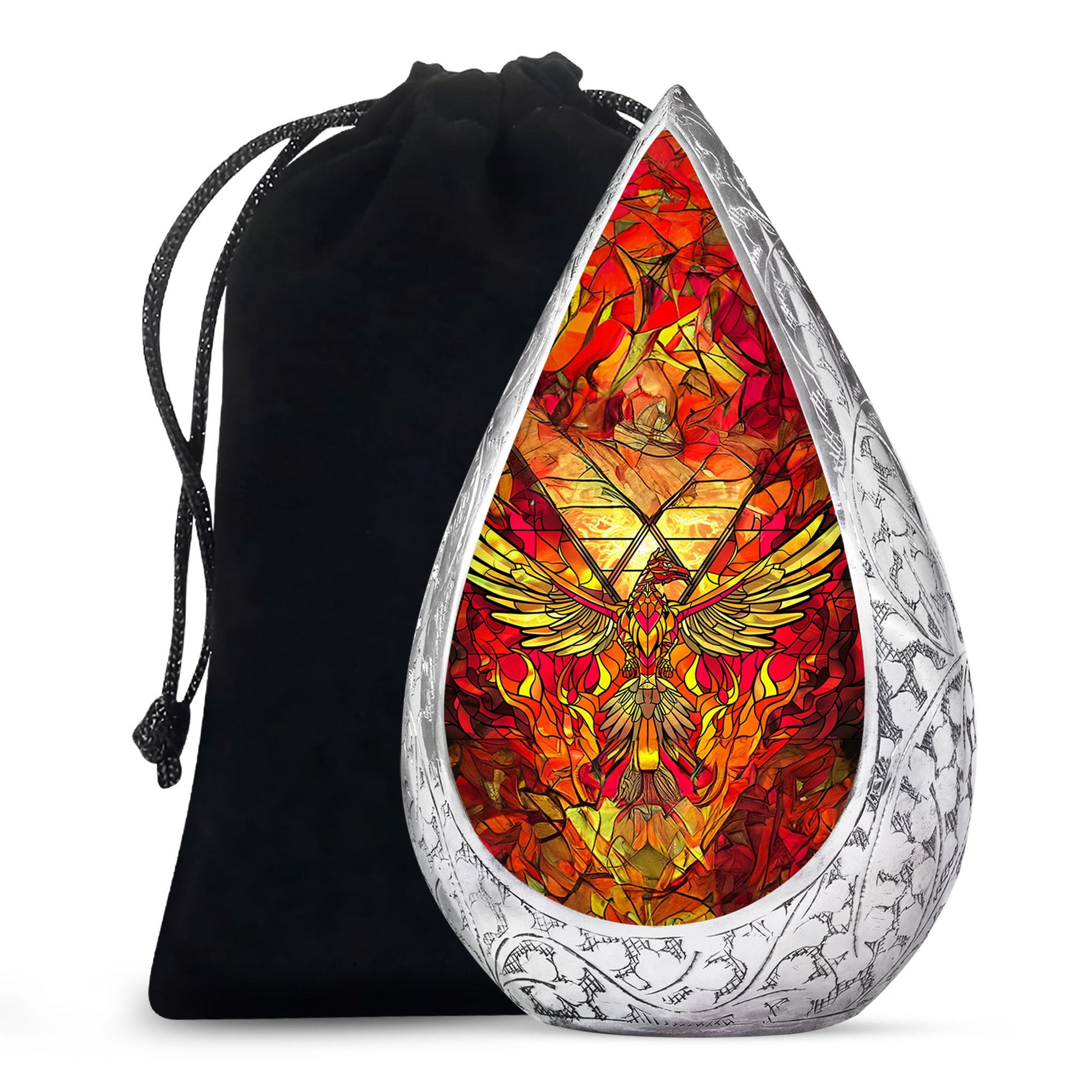Colorful Phoenix Funeral Urn - Artistic Cremation Urn For Adult Ashes