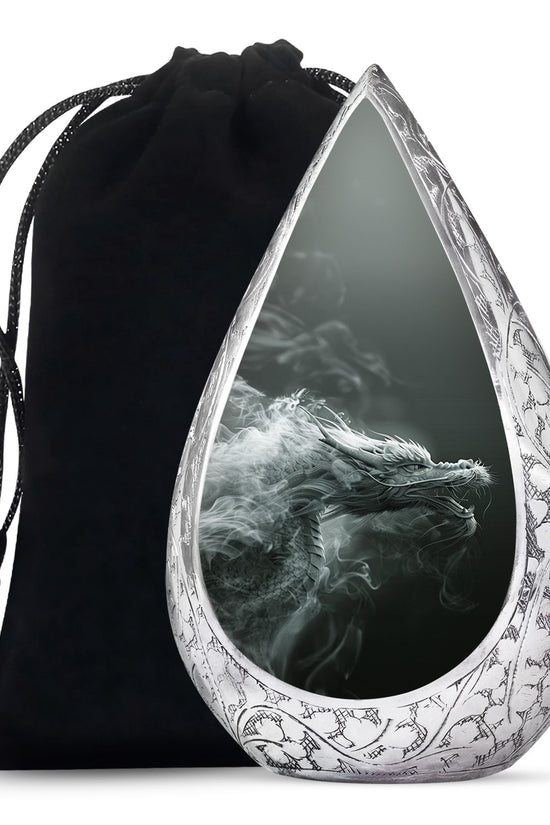 Dragon Power Memorial Urn For Human Ashes - Artistic Aluminium Funeral Urn