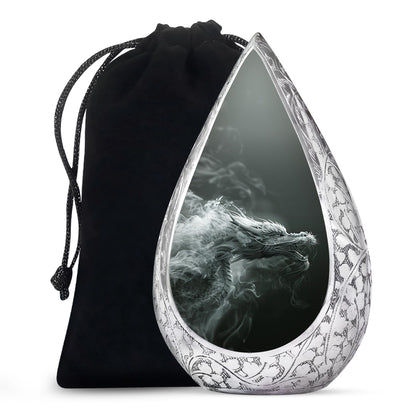 Dragon Power Memorial Urn For Human Ashes - Artistic Aluminium Funeral Urn