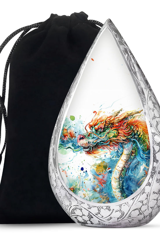 Artistic Dragon Cremation Urn For Ashes - Fantasy Burial Urn For Adult Ashes