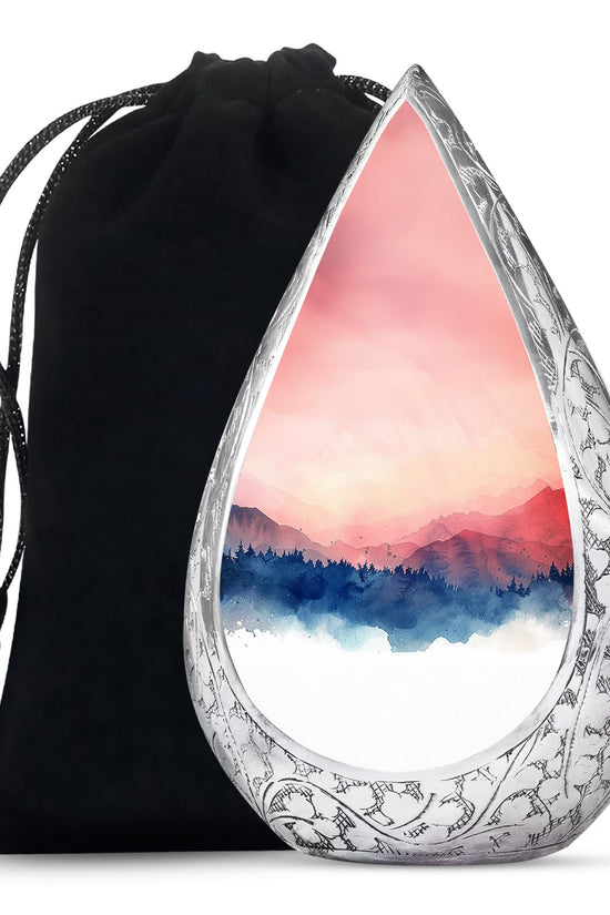 Artistic Mountain Cremation Urn - Nature Memorial Urn For Loved Ones