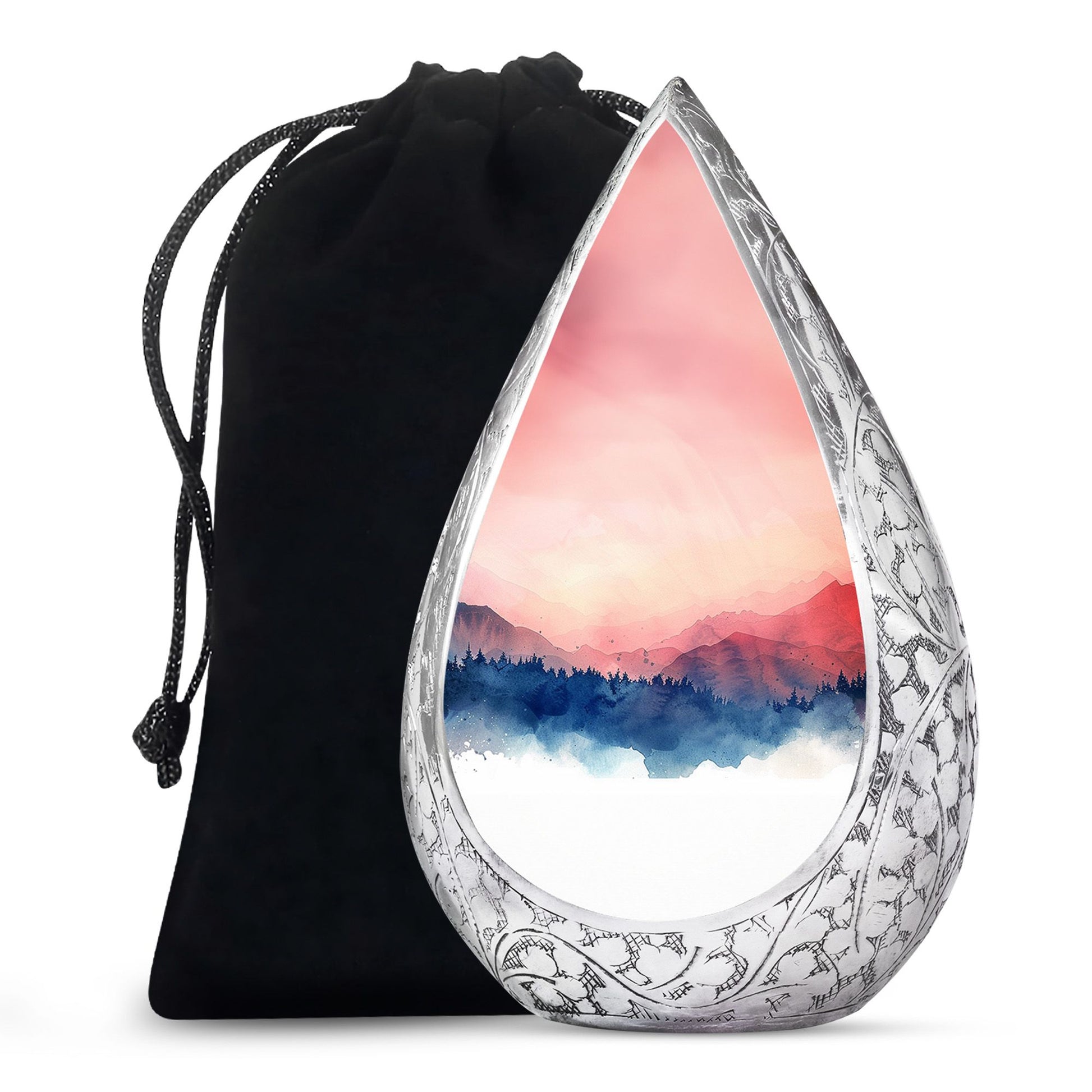 Artistic Mountain Cremation Urn - Nature Memorial Urn For Loved Ones