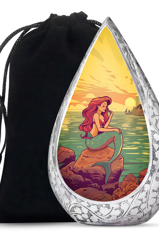 Beach Mermaid Memorial Urn - Artistic Memorial Urn For Loved Ones