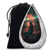 Beach Mermaid Cremation Urn - Elegant Memorial Urn For Adult Ashes