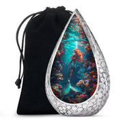 Tropical Ocean Mermaid Ashes Urn - Artistic Memorial Urn For Loved Ones