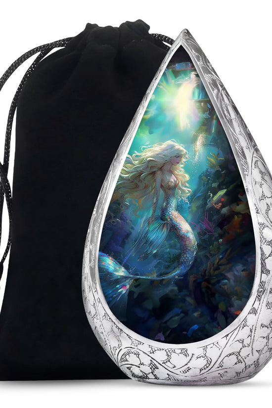 Underwater Mermaid Ashes Urn - Artistic Memorial Urn for Loved Ones