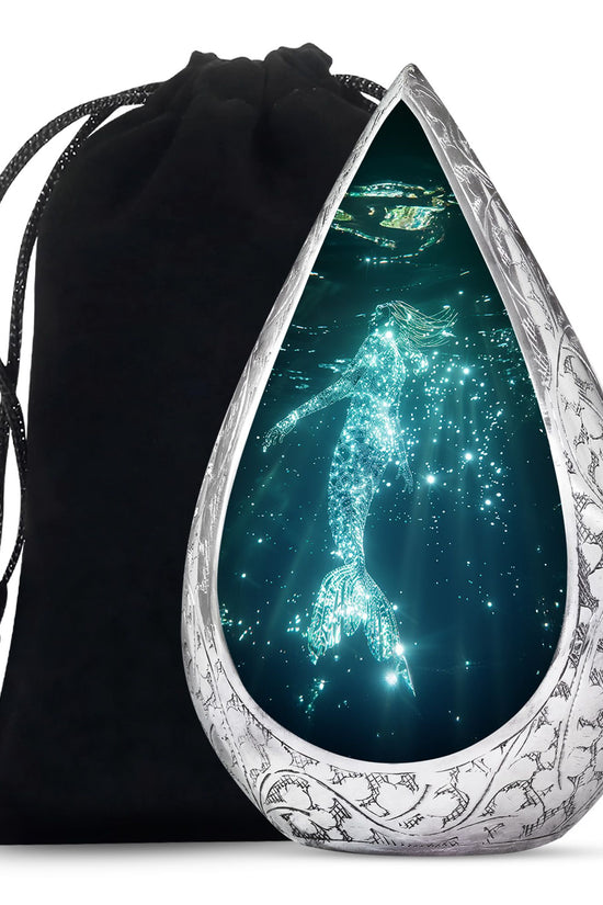 Sparkling Mermaid Ashes Urn - Artistic Memorial Urn For Loved Ones