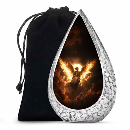 Goddess Angel Funeral Urn - Golden Sunlight Memorial Urn For Human Ashes