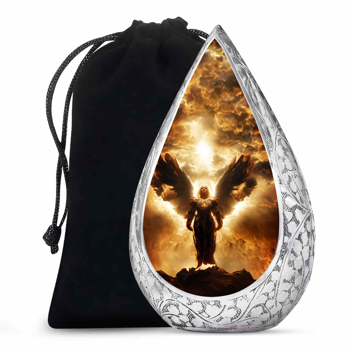 Golden Heaven Angel Cremation Urn - Divine Angel Cremation Urn For Adult Ashes