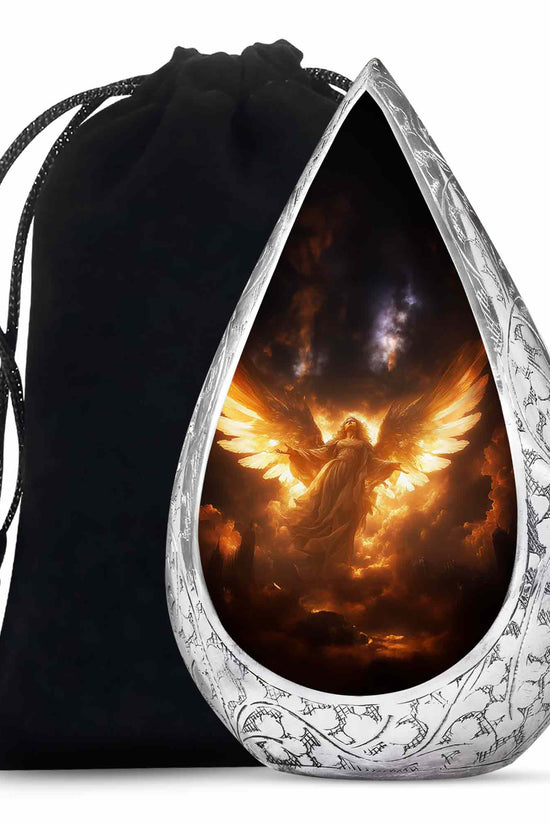 Celestial Light Angel Urn Cremation For Ashes - Divine Memorial Urn For Burial
