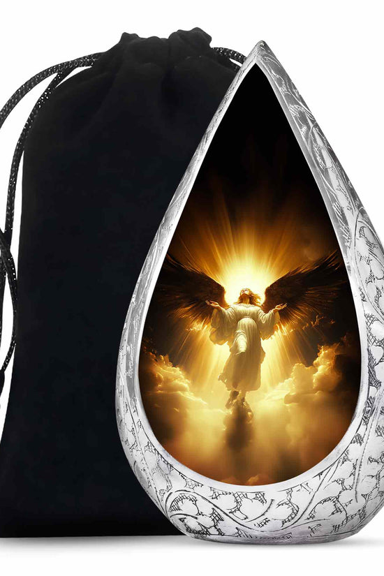 Spiritual Angel Funeral Urn - Golden Heaven Cremation Urn For Ashes