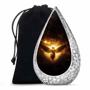 Golden Heaven Storm Angel Memorial Urn - Heaven Cremation Urn For Human Ashes