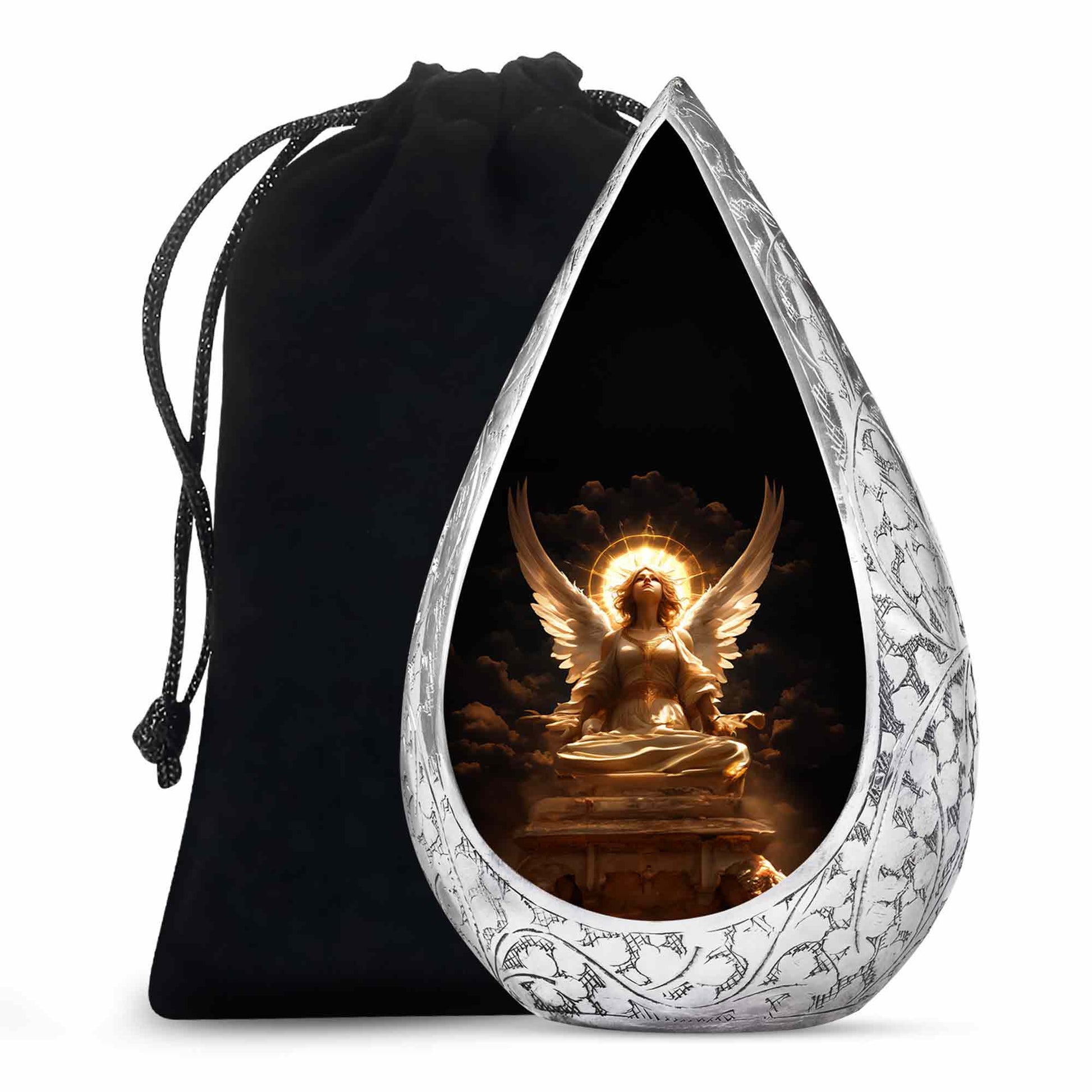 Divine Angle Funeral Urn - Peaceful Memorial Urn For Human Ashes
