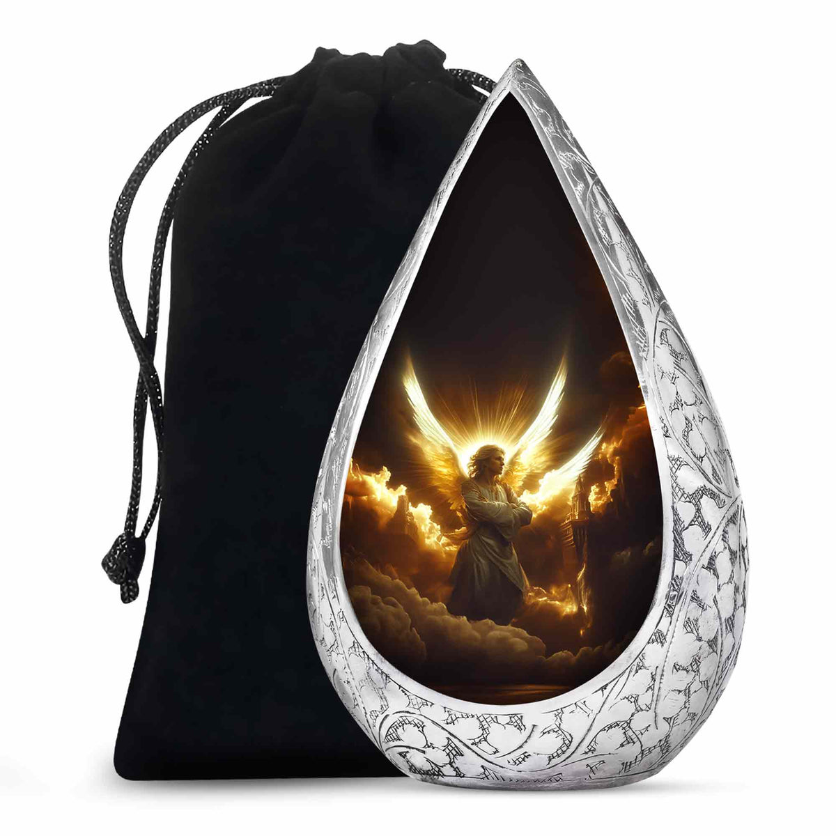 Angel Soul Memorial Urn - Peaceful Tribute of Light & Love Funeral Urn For Ashes