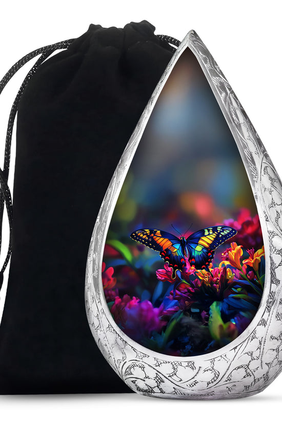 Colorful Butterfly Cremation Urn For Human Ashes Male & Female