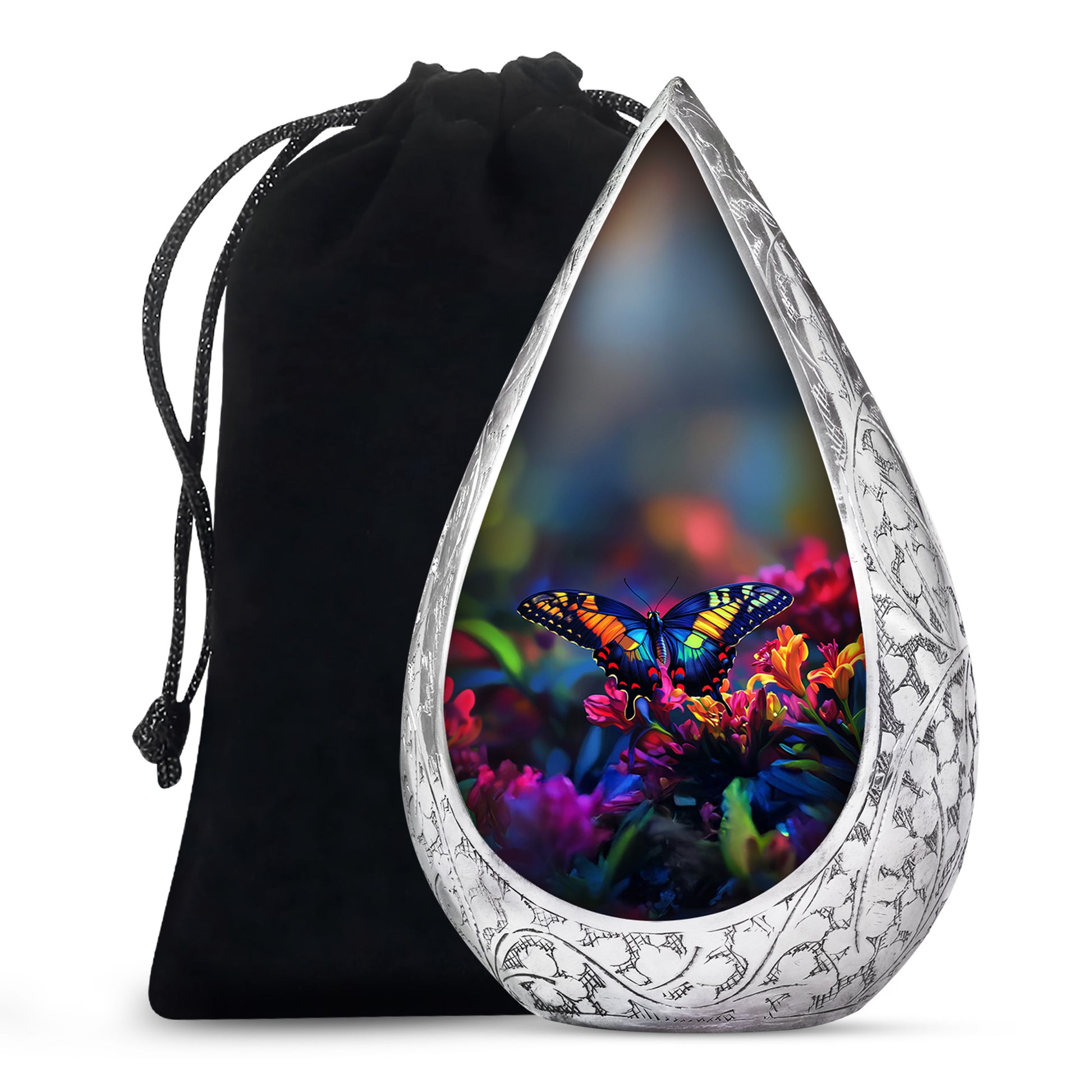Colorful Butterfly Cremation Urn For Human Ashes Male & Female