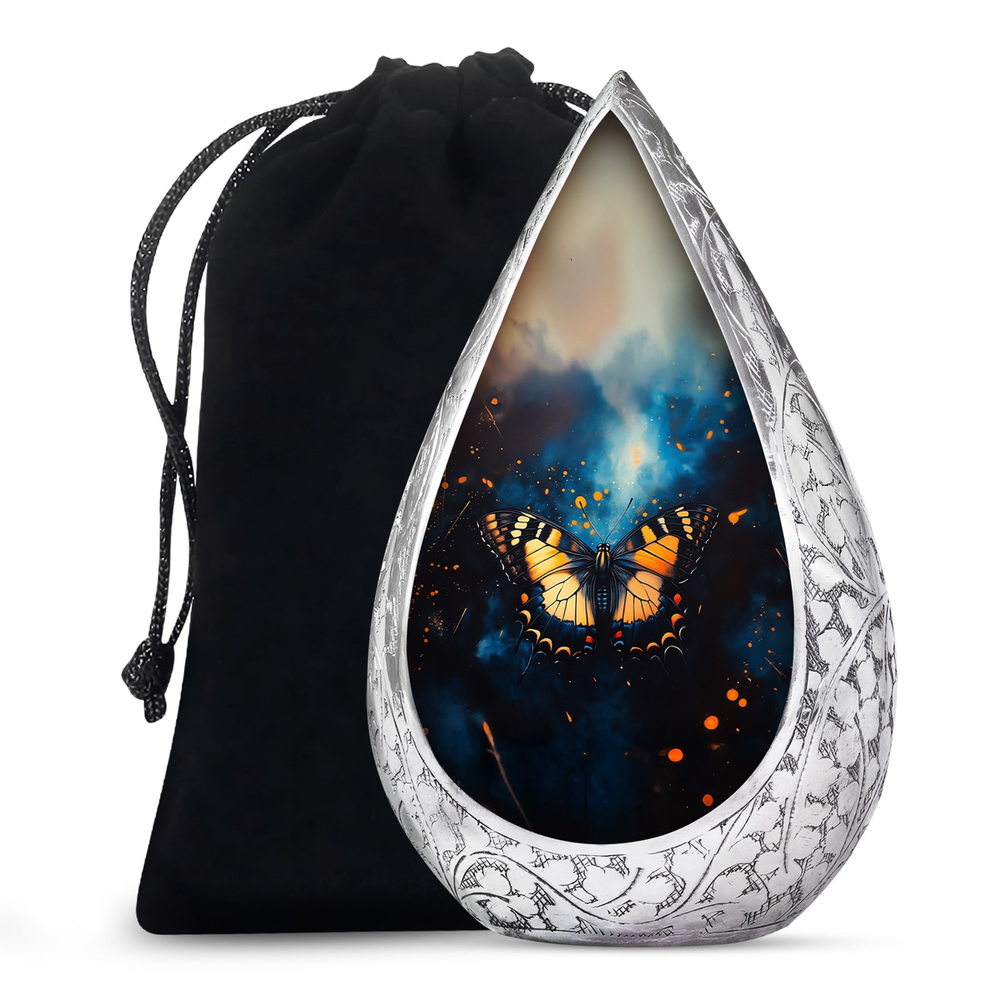 Monarch Butterfly Large Cremation Urn For Ashes For Adult Female
