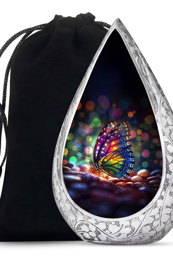 Colorful Butterfly Cremation Ashes Urn - Funeral Urns For Men and Women