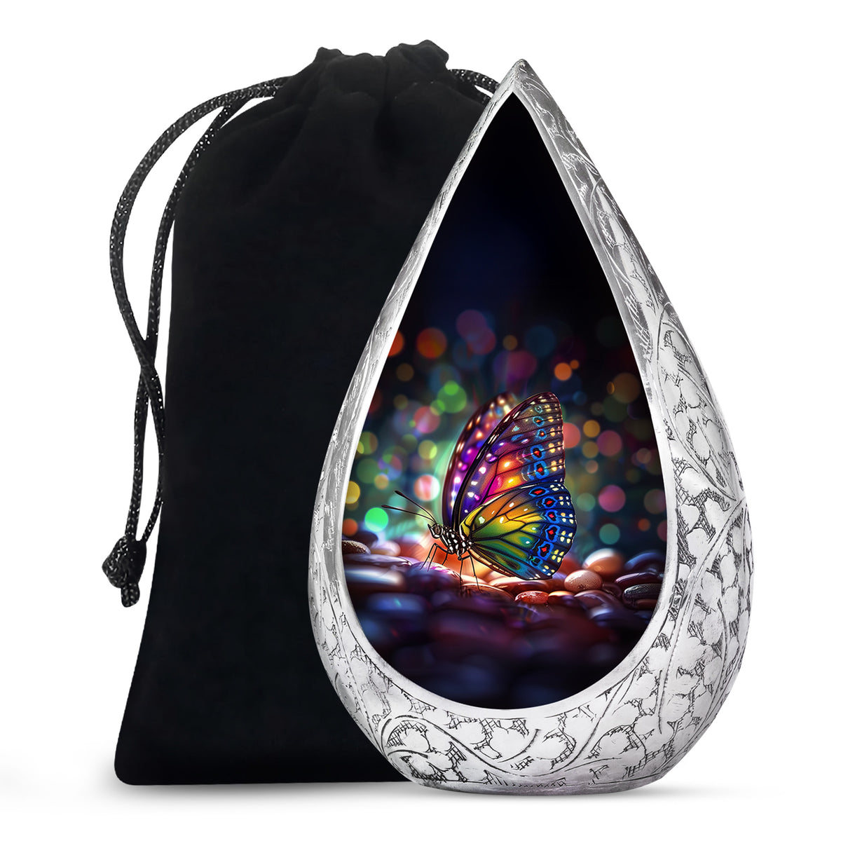 Colorful Butterfly Cremation Ashes Urn - Funeral Urns For Men and Women