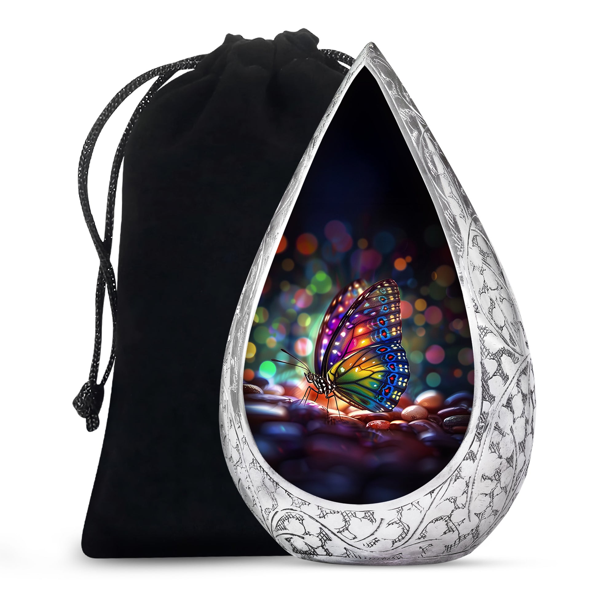 Colorful Butterfly Cremation Ashes Urn - Funeral Urns For Men and Women