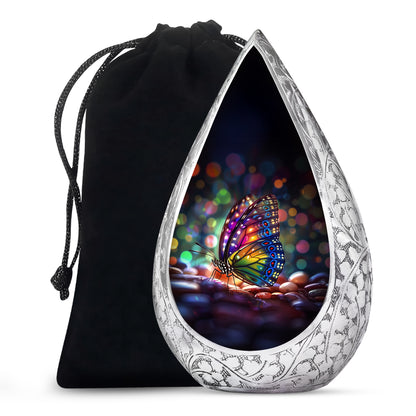 Colorful Butterfly Cremation Ashes Urn - Funeral Urns For Men and Women