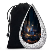 Mystic Grey Butterfly Urn For Mom And Dad - Funeral Urn For Loved Ones