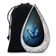 Blue Butterfly Cremation Ashes Urn - Funeral Urn For Men & Women