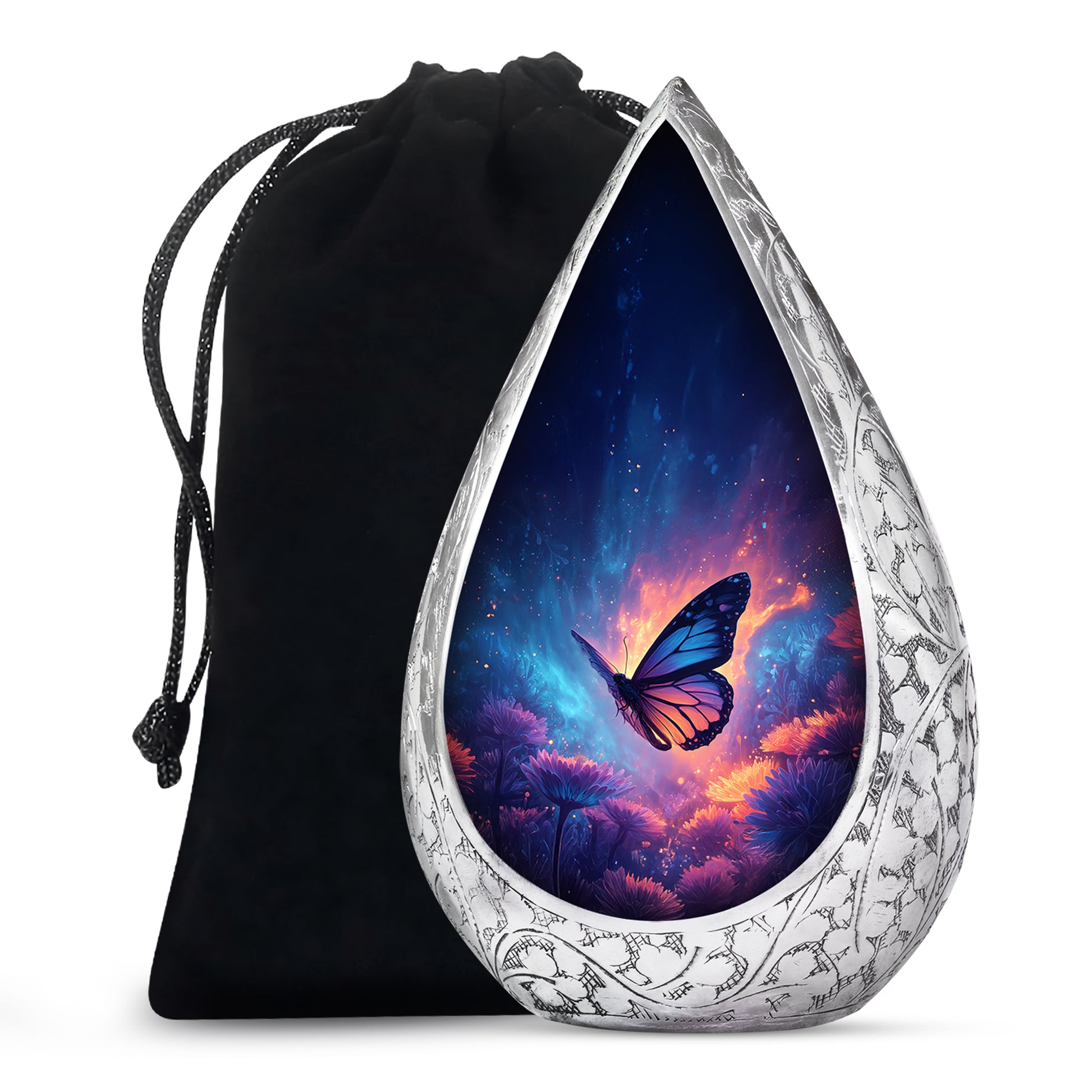 Cosmic Butterfly Cremation Urn - Memorial Urn for Mom or Dad