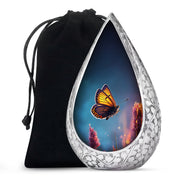 Butterfly Cremation Urn for Human Ashes - Dark Blue Memorial Urn